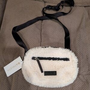 NWT Athleta All About Shearling Belt Bag, Sling Bag, Purse